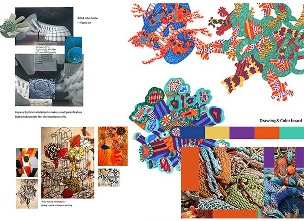 面料设计专业作品集，拿到金斯顿大学offer作品集